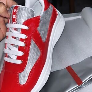 Prada sneakers worn once!! I just can’t fit them (serious inquiries only)